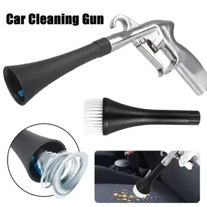 High Pressure Air Blow Car Wash Gun, Dual Nozzle Design, Vehicle Interior Cleaning Tool Kit, Efficient Dry Cleaning Equipment
