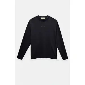 Fear of God ESSENTIALS Men's Jet Black Classic Fit Long Sleeve T-Shirt