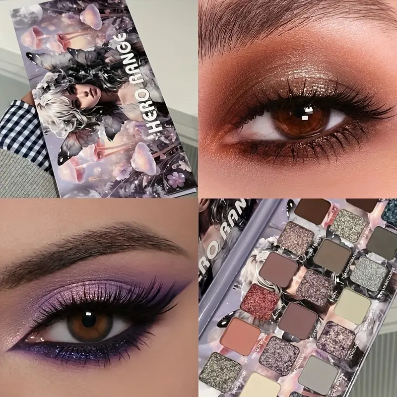 HERORANGE's 21-color Cold Moon Eyeshadow Palette, Cosmetic Palette, Highly Pigmented, has a matte, high-shine texture. It's soft and delicate, perfect for everyday or stage looks. It's long-lasting, creating captivating eye looks, Eye Makeup Products