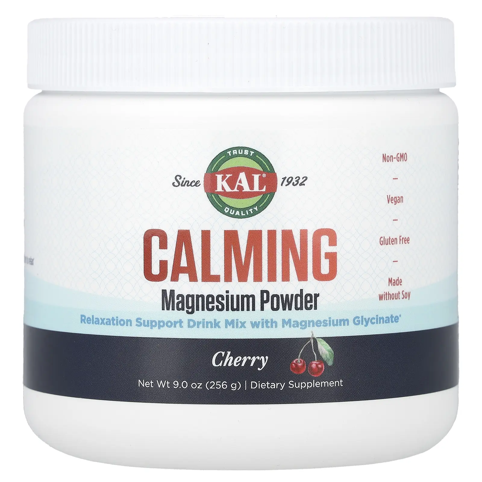 KAL Calming Magnesium Powder, Cherry, 9 oz (256 g)