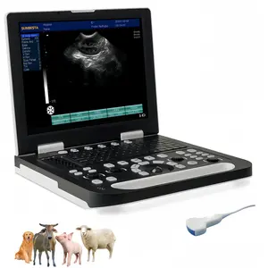 N50 Portable Veterinary Ultrasound Machine for Livestock and Farm Animal Pregnancy Detection, 15-Inch LCD Vet Scanner for Pig, Sheep, Goat and Dogs with Convex Probe