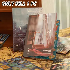 Vintage Appeal Paper Stickers Set for Adults, Creative Journal Diary Supplies, Handmade Scrapbooking Materials, 30 Sheets Decorative Sticker Book