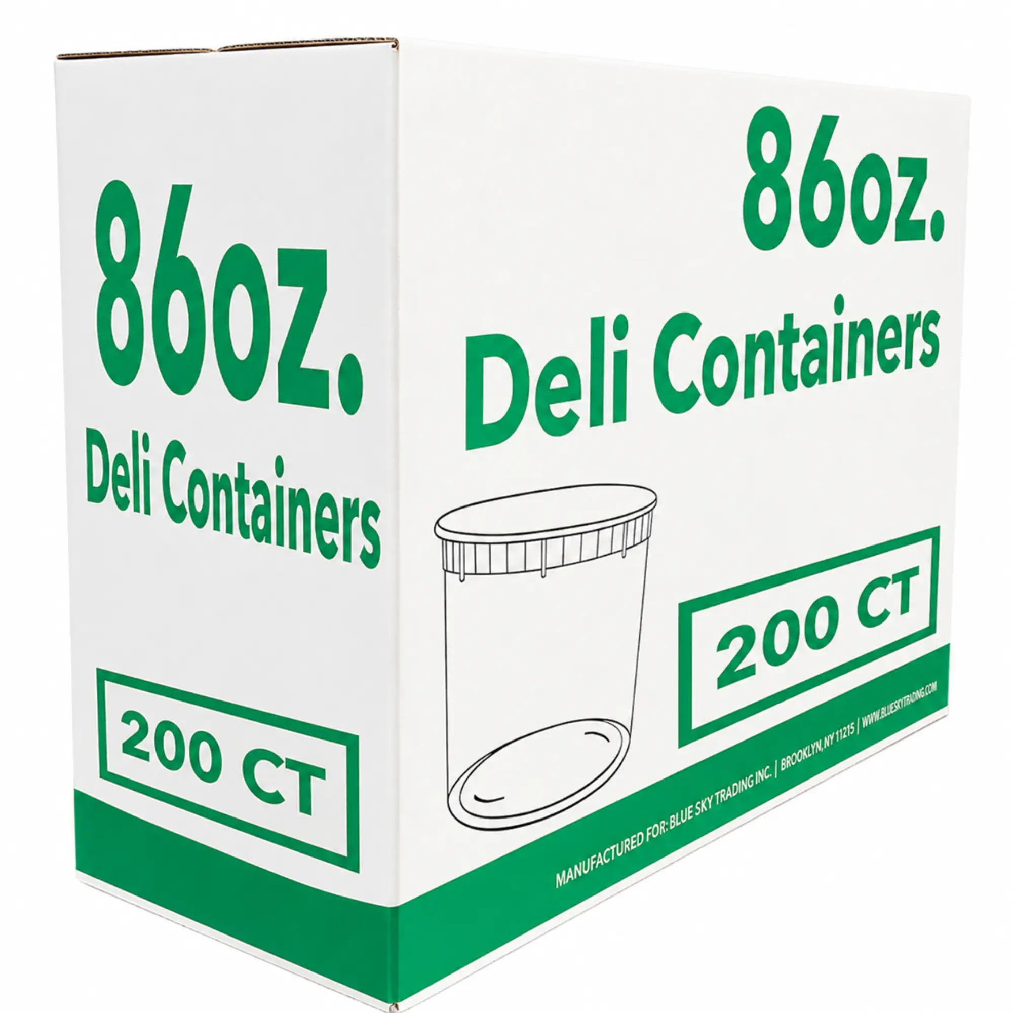 WHOLESALE VeZee 86oz Deli Containers with Lids, Heavy Duty Disposable Plastic Food Storage Containers, Leak Resistant BPA Free Soup Containers, Freezer & Microwave Safe Meal Prep Containers for Catering, Restaurant & Home Use. 200 Count