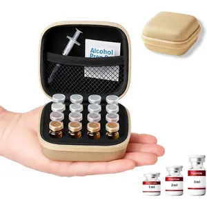 Gold 16-Slot Peptide Vial Case| Fridge & Travel Organizer for Insulin GLP-1✨