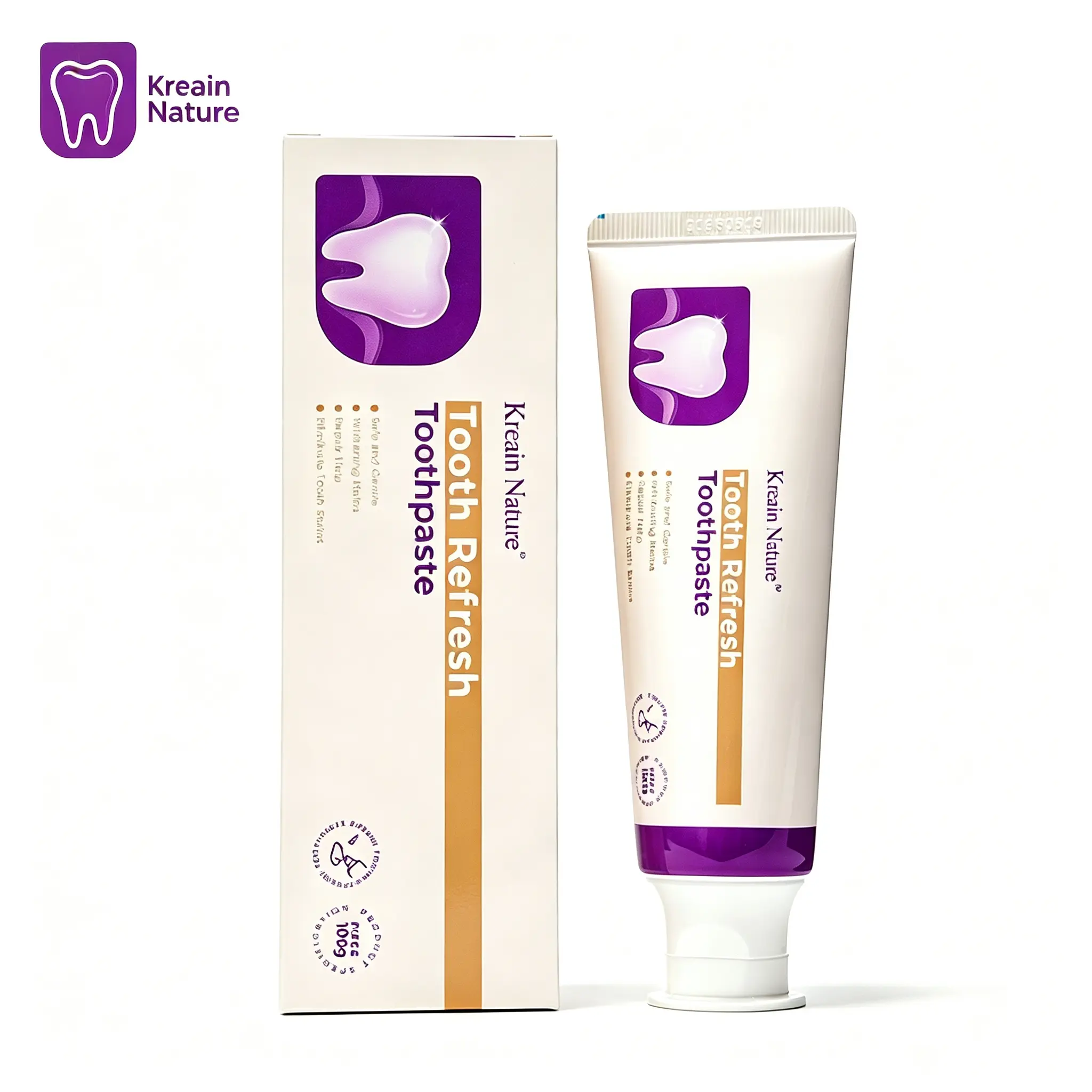 Kreain Nature 4 Tooth Refresh Toothpaste for Fresh Breath Prevent Tooth Loss with Natural Ingredients Gentle Care for Tooth Sensitivity Toothache Loose Teeth Bad Breath#SohoChic