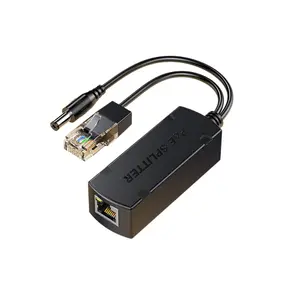 Splitter for monitoring network cameras, 100Mbps, 48V to 12V power supply, standard outdoor waterproof