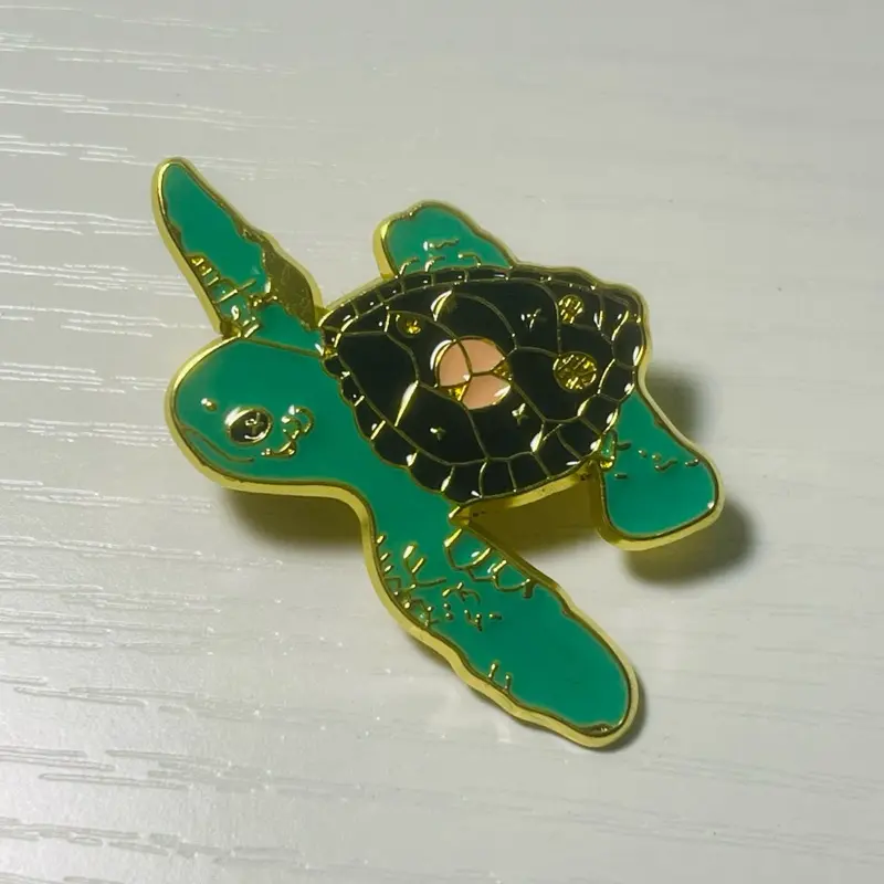Cute Sea Turtle Enamel Pin - Durable Lapel Pin for Backpacks, Jackets, Animal Lovers