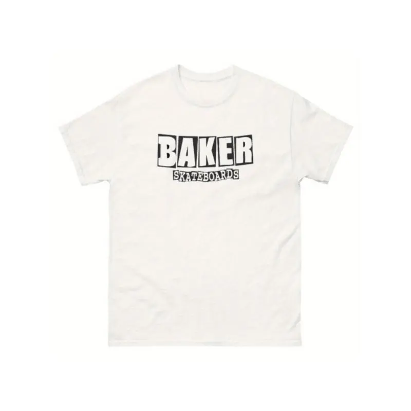 BAKER SKATEBOARDS Men's Short-Sleeves Streetwear Top - Retro 90s Black Skateboarding T-Shirt, Round Neck, Menswear, Cotton