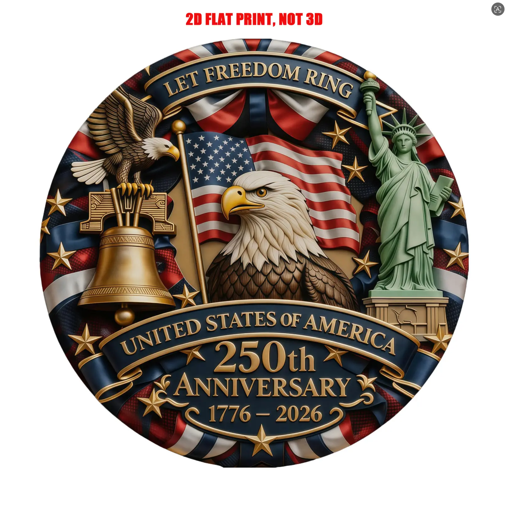 America 250th Anniversary Door Sign, Personalized Family Name Patriotic Door Hanger, USA 1776–2026 Fourth of July Decoration, Independence Day Front Door Decor Design 8*8inch Ornaments