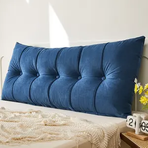 6 Sizes Available Chenille Detachable High Elastic Bed Headrest Pillow, Soft Plush Back Support, Durable Washable Cover, Suitable for Sofa Bed Tatami