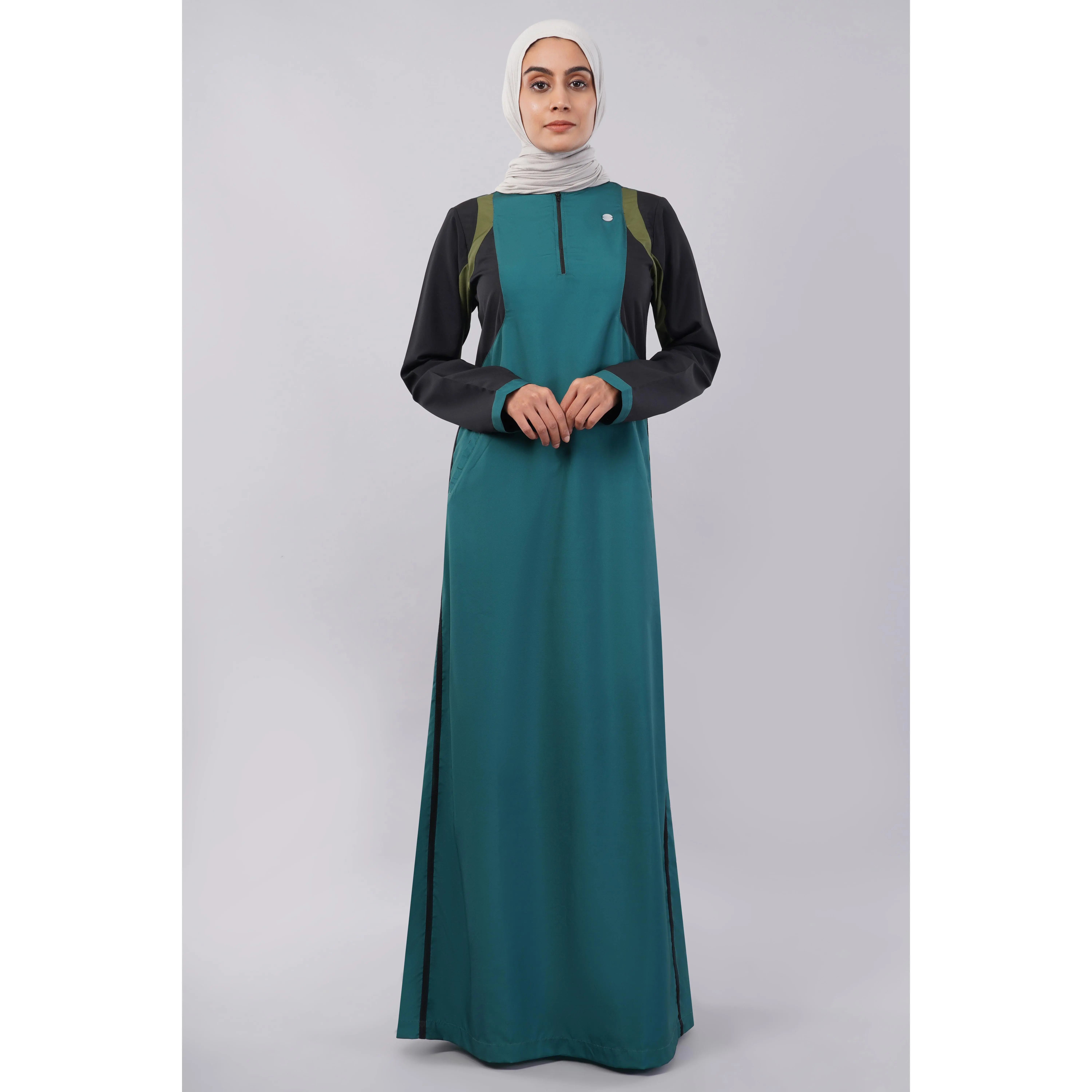 Teal & Black Essential Jilbab