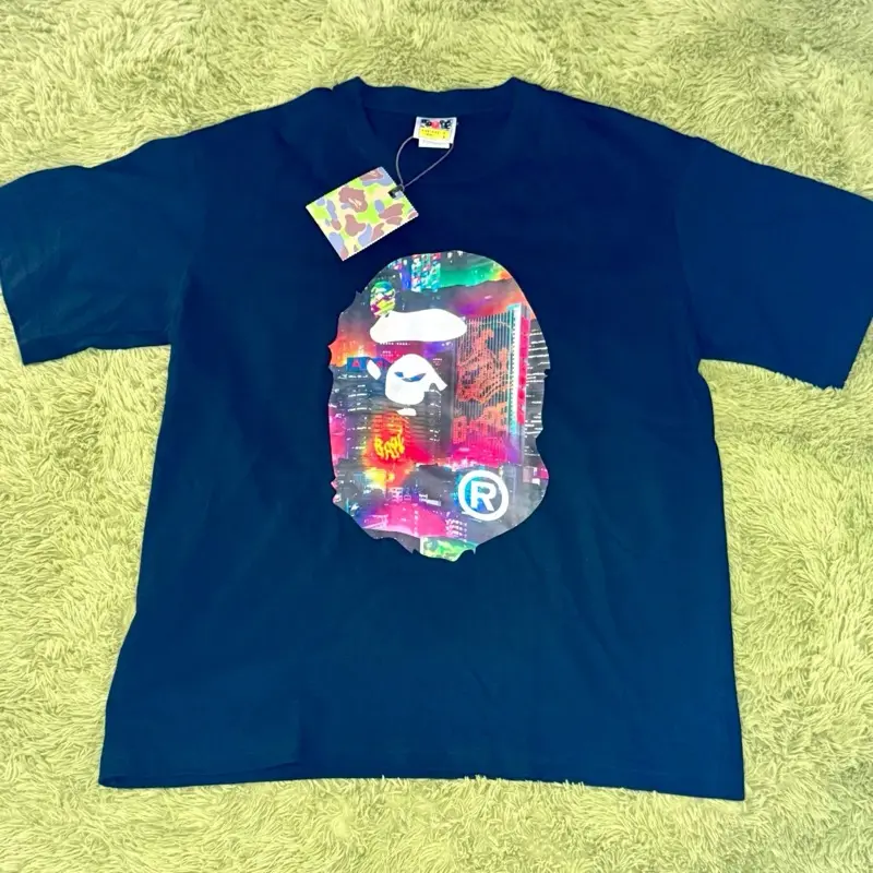BAPE Men's City Graphic Short Sleeve T-Shirt | Japanese-Inspired Casual Menswear Top in Soft Breathable Cotton, Fabric, Shortsleeve, Stylish, Fashion, Round Neck, Streetwear, Brand Clothing, Crew Neck