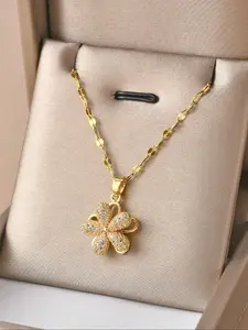 Women's Stainless Steel Necklace, Elegant Fashion Jewelry Accessory, Modern Versatile Accessories for Women & Girls, All-Season Wearable Design, All Seasons Wear