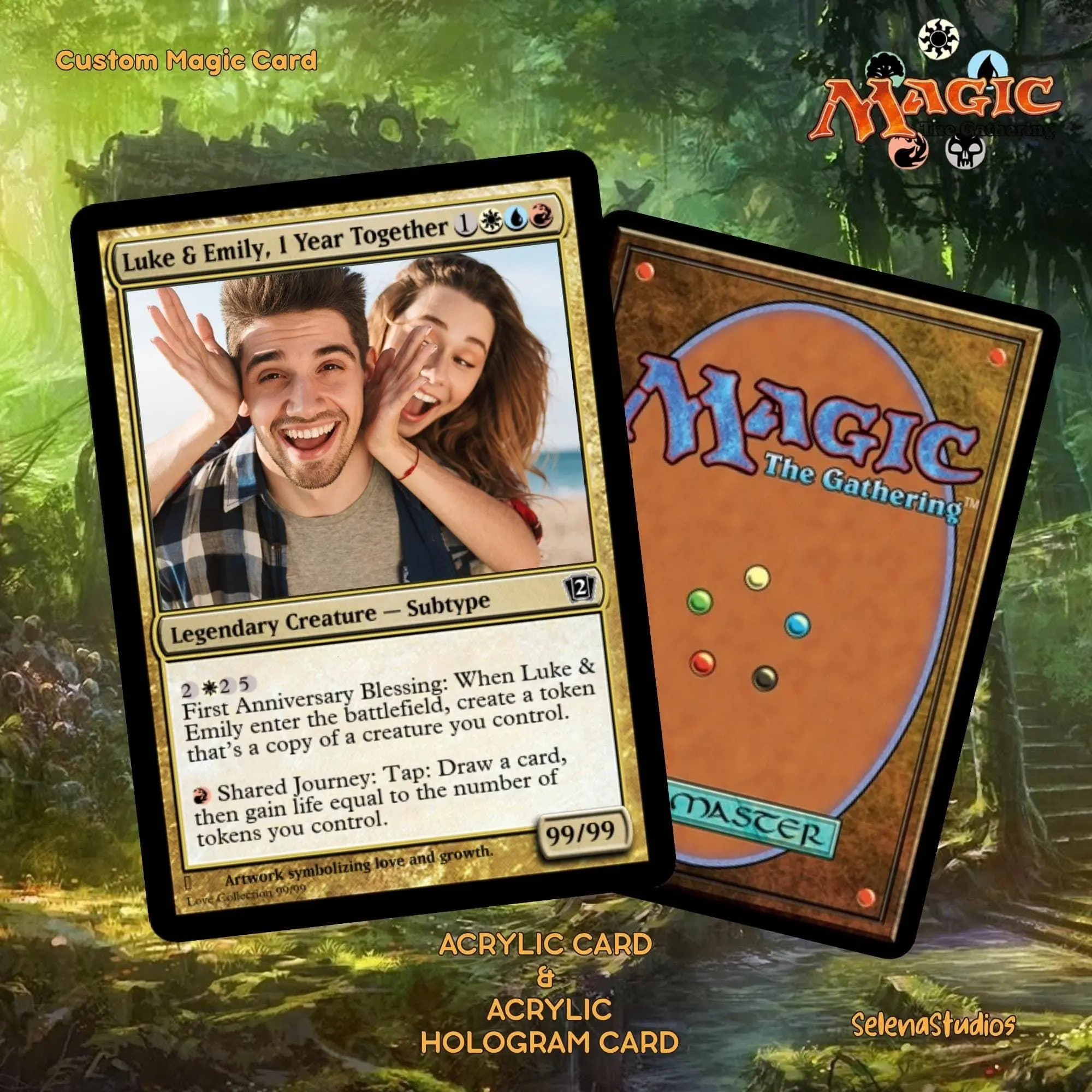 mtg anniversary cards Love the Gathering Vday Card which means the cards are not tournament Custom Magic card for wedding
