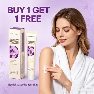 Buy one get one free Kreain Nature Skin Soothing Gel, infused with Safflower Root Extract and Tea Tree Leaf Extract to calm and comfort skin.