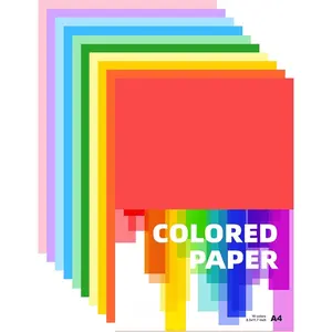 Assorted Colors Bulk for  School Supplies A4 Copy Paper Construction Paper  Classroom Supplies Elementary  for Arts Painting Coloring Drawing Crafts (100)