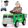 Costzon 12V Kids Ride on Toy, Ride on Garbage Truck, Ride on Fire Truck, Police Car Ride on, Power Wheels w/Remote Control, Siren & Lights, Megaphone, Music, Radio, Wireless & USB, Gift Season BlackFriday Friends Giving