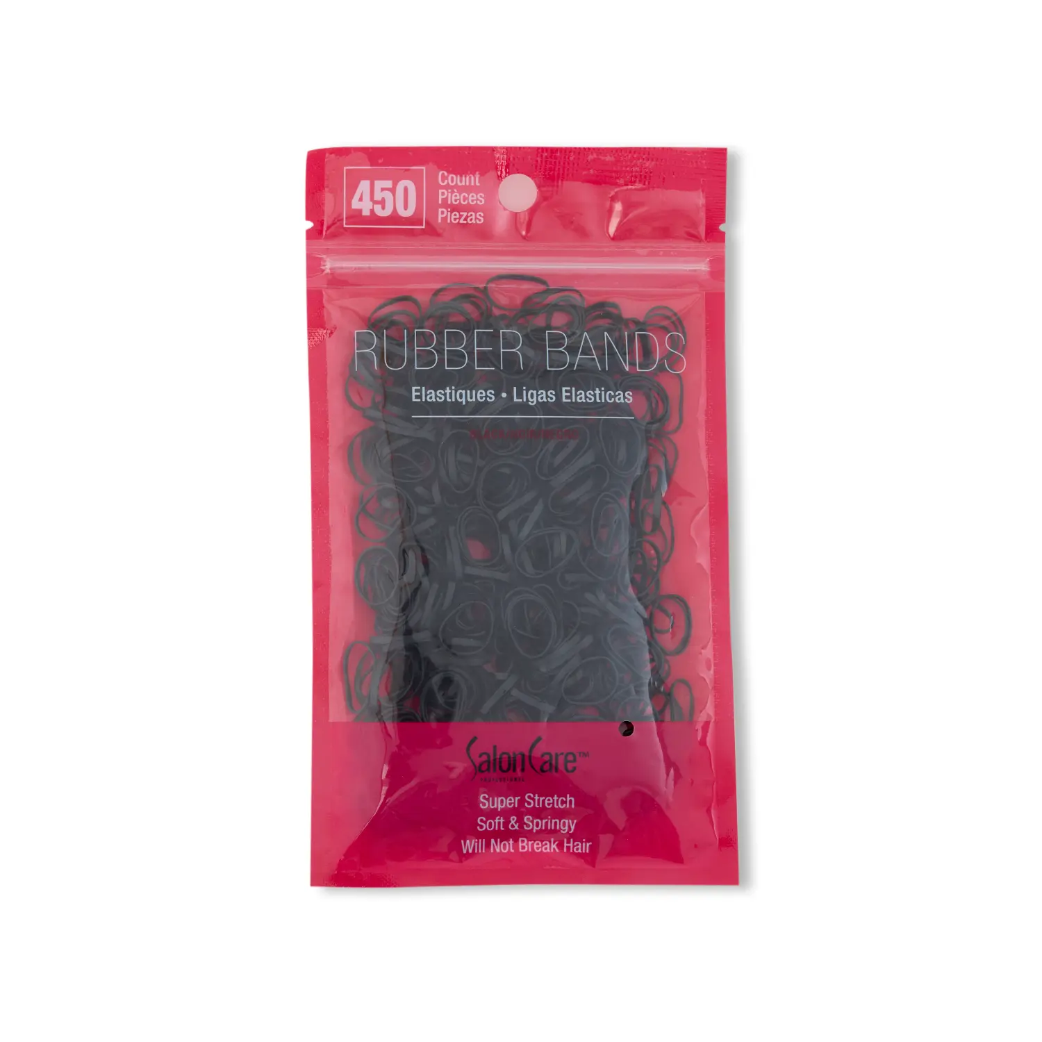 Salon Care Black Rubber Bands (450 Count), Braids Hairstyles, Ponytails And Braids