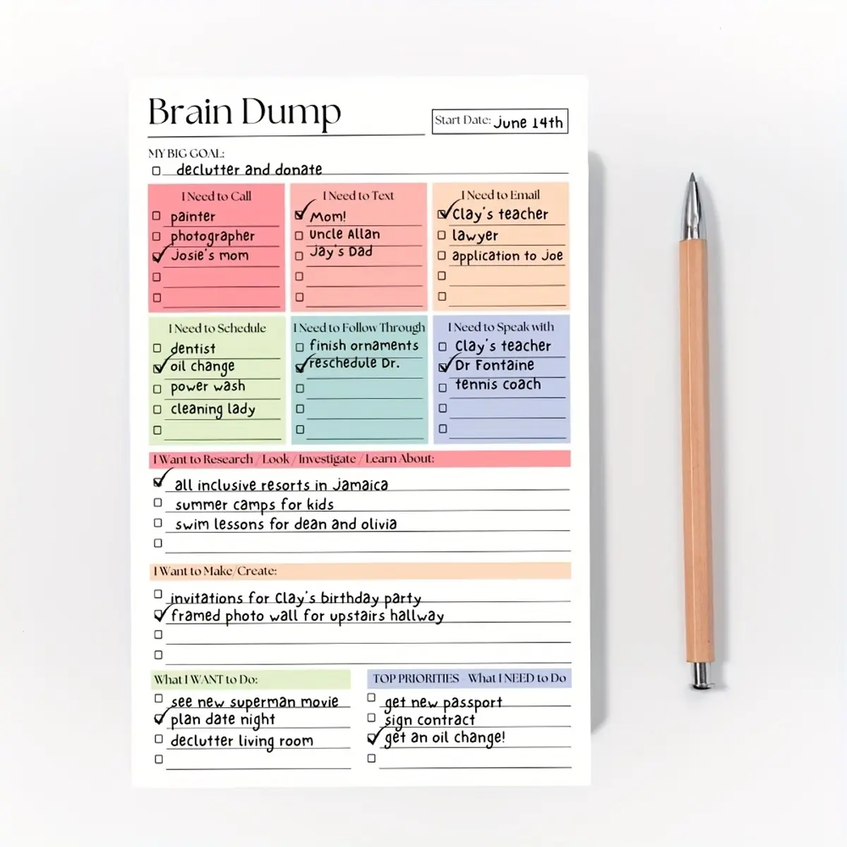 1/2 Packs A5 Planner Notebook with 50 Undated Blank Pages Daily To Do, Day Planner, Schedule Planner, planner for productivity tok, home office organization and goal tracking, Student Academic Planner, Office Stationery Supplies