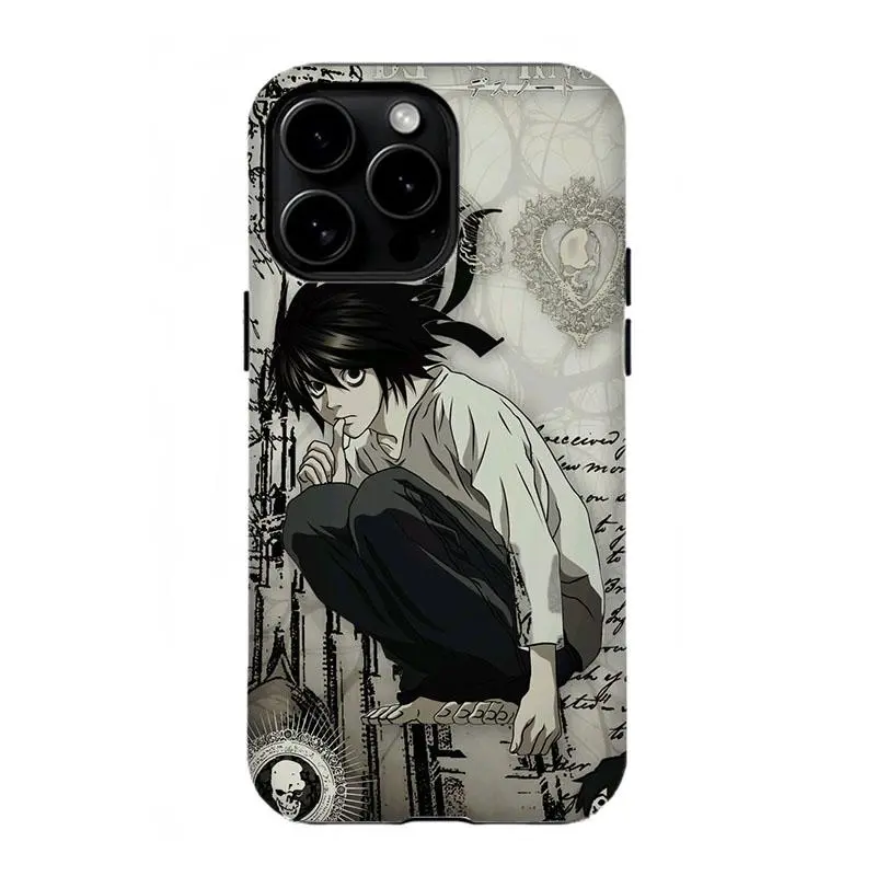 Death N0te L Lawliet Phone Case For iPhone 17 Pro Max 16 15 14 13 12 11 for Samsung S21 S22 S23 S24 S25 Phone Case|Tough Phone Case|Gift for Anime Fans|Best Gift
