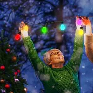 33FT LED Outdoor Bulb String Lights with 15 Dimmable S14 Color Changing Edison Bulbs IP67 Waterproof for Patio & Yard Christmas Decor