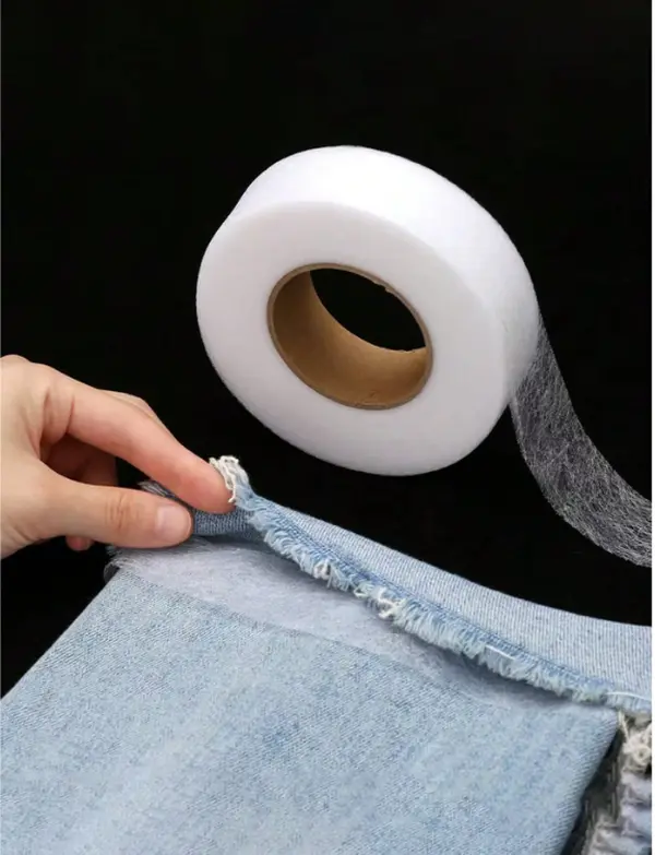 Double-Sided Iron-On Hemming Fabric Tape, DIY Clothes Alteration Tape, Strong Adhesive Heat Bonding Tape for Clothing Alterations Pants Jeans Skirts