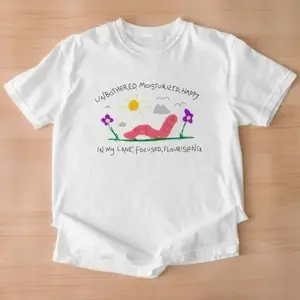 unbothered worm - unisex t shirt, funny t shirt, silly t shirt, weird graphic tee, funny graphic tee, meme tee