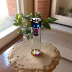 Rainbow Glass Coffee Bean Grinder, Large Grinder, Hand Cranked Grinder