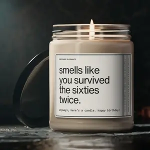 Funny Birthday Candle For Her, 70th Birthday Gift For Women, 70th Birthday Candle, Gift Ideas For 70th Birthday For Mom For Aunt, Seventies Gift, 9oz Scented Soy Wax Candle, Home Decor