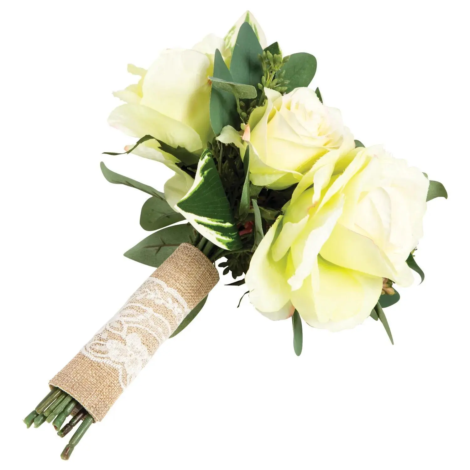 Burlap & Lace Wedding Bouquet Wrap