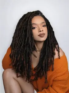 32 Inch Long Faux Locs Synthetic Braided Wig for Women – Ombre Brown Dreadlock Style, Boho Locs, Natural Looking, Lightweight, Soft & Tangle-Free, Easy to Wear, Trendy Look for TikTok, Daily Wear, Cosplay or Party – Bold & Protective Hairstyle Vibes