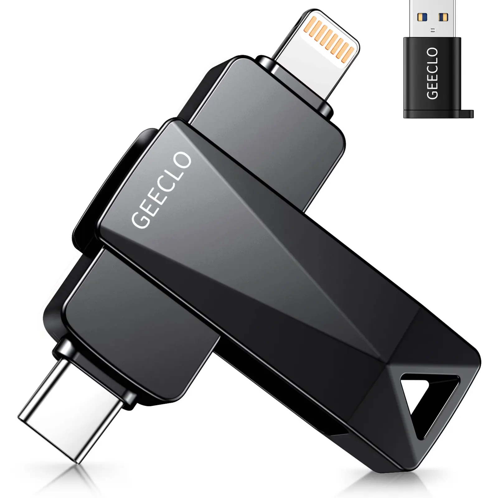 GEECLO 1TB 512GB USB Flash Drive Intended for iPhone iPad,Memory Stick Storage for Photos and Videos Backup,Compatible with iPhone iPad Android PC,Plug and Play,NoApplication Required, Micro Usb, Usb-C