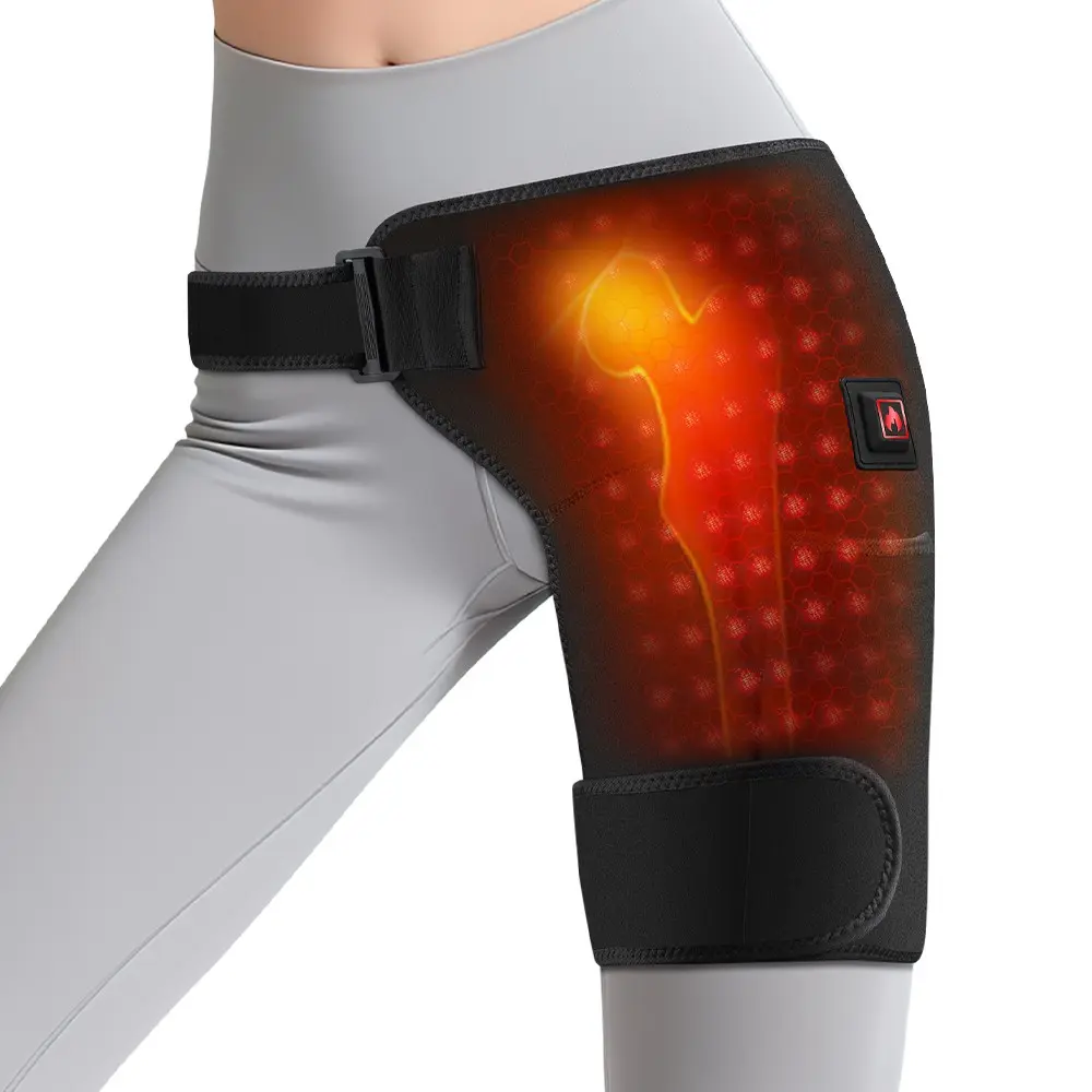 Light Heat Hip & Thigh Wrap, 660nm LED Bulbs, 3 Modes, Heated Pad, Hip Heating Pad, Hip Joint Heating Massager, USB Powered（Battery not Include）