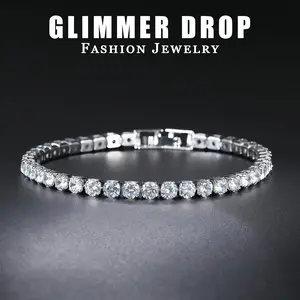 【Glimmer Drop】Unisex Rhinestone Decor Trendy Bangles Bracelets, Elegant Fashion Accessories for Women & Men Fall Daily Wear, Aesthetic Jewelry Gift, Summer Matching Jewelry for Couples Gifts, Copper Bracelet style perfect