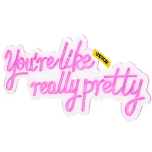 VEVOR You're Like Really Pretty Neon Sign,  27.5" x 12" Pink LED Neon Signs for Wall Decor, Large Lights Sign with Remote Control and Power Adapter, Used for Party, Wedding, Living Room, Office