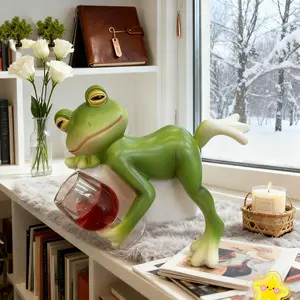 Miniature Frog Figurines Plant Decorations for Pots, Funny Frog Garden Statue Planter Hugger Decor for Indoor Outdoor Use Fairy Gardens Patio Lawn Yard Ornaments, Birthday Gifts for Women