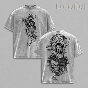Vintage Mulan Princess Portrait Shirt, The Magic Kingdom T-shirt, Family Trip Shirt,Princess Shirt, Washed Tee Unisex Oversize Anime Movie Washed Heavyweight Cotton T-shirt, Gift For Movie Anime Fan Lover