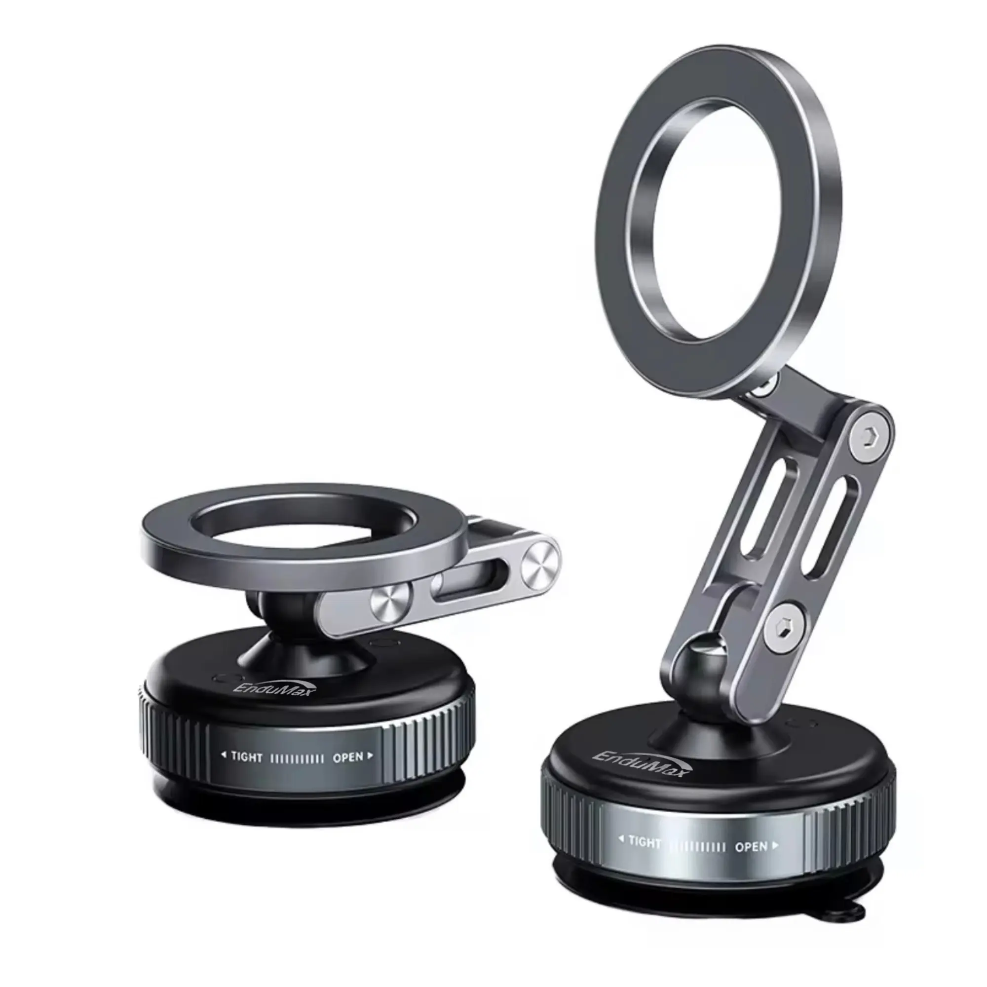 EnduMax Car Phone Holder Mount with Strong Suction Cup, 360° Rotation Dashboard & Windshield Phone Mount, Stable and Adjustable for iPhone, Samsung, Android Smartphones, Universal Compatibility, Secure Grip for Safe Driving rearview mirror phone holder