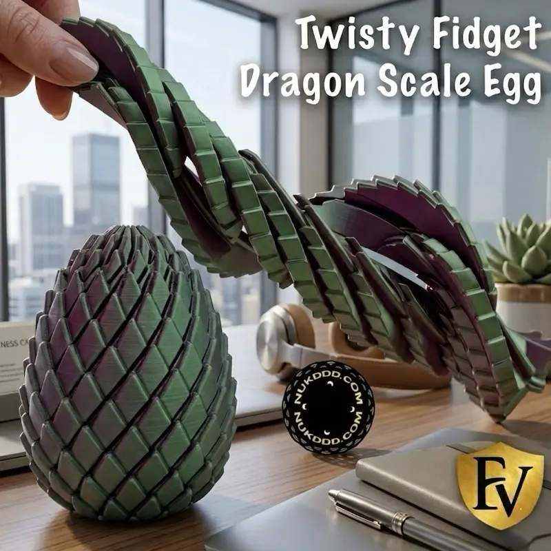 Twisty Fidget Egg - Twist-Expand Articulating Desk Gadget, Hypnotic Spiral Focus Aid, Stress Relieving Accessory, ADHD Fidgets, Sensory Products, Unique Adult Gift