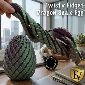 Dragon Scale Egg Fidget – Twisty Articulated Stress Toy, Hypnotic Spiral Desk Fidget, Sensory Focus Toy, Unique Gift
