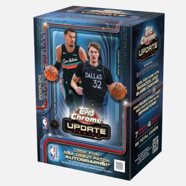 2025/26 Topps Chrome Basketball Update Series Blaster Box