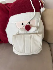 Pre-owned FENDI Fabric and Leather Crossbody Bags Crossbody in White Vintage in Nice Condition