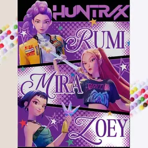 1 DIY handcraft diamond painting kit, 5D diamond art kit, DIY decoration, purple theme, character shape, star decoration, full round diamond mosaic, diamond art, DIY art home decor, suitable for Christmas.