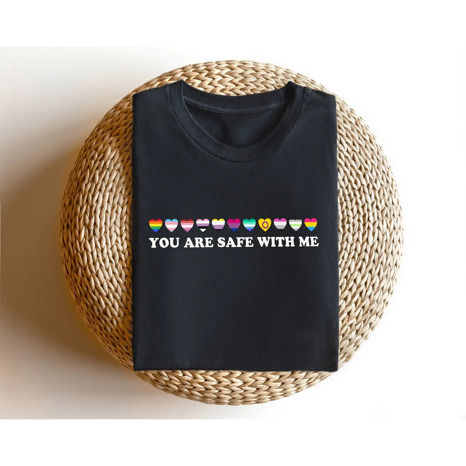 You Are Safe With Me Shirt, LGBT Friendly Shirt, LGBT Support Shirt, Rainbow Shirt, LGBT Heart Shirts, Pride Sweatshirts, Pride Flag Shirt