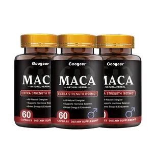 Maca Root Capsules | 1900mg Extra Strength | Natural Energy & Vitality Support for Men | Vegan Non-GMO Dietary Supplement | 60 Capsules Healthcare