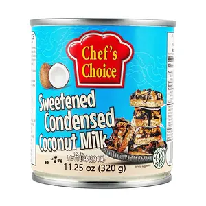 CHEF'S CHOICE Thai Sweetened Condensed Milk Coconut 320g Gluten-Free Vegan for DIY Drinks Baking Desserts
