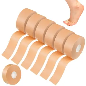 6 Rolls Blister Prevention Tape Adhesive Pad Toe Tape Anti-wear Heel Pad Foam Waterproof Bandage Patch for Point Shoe Hand Foot Heel Toe Skin Chafing Protector,Christmas Gifts,Hand Tools Kits