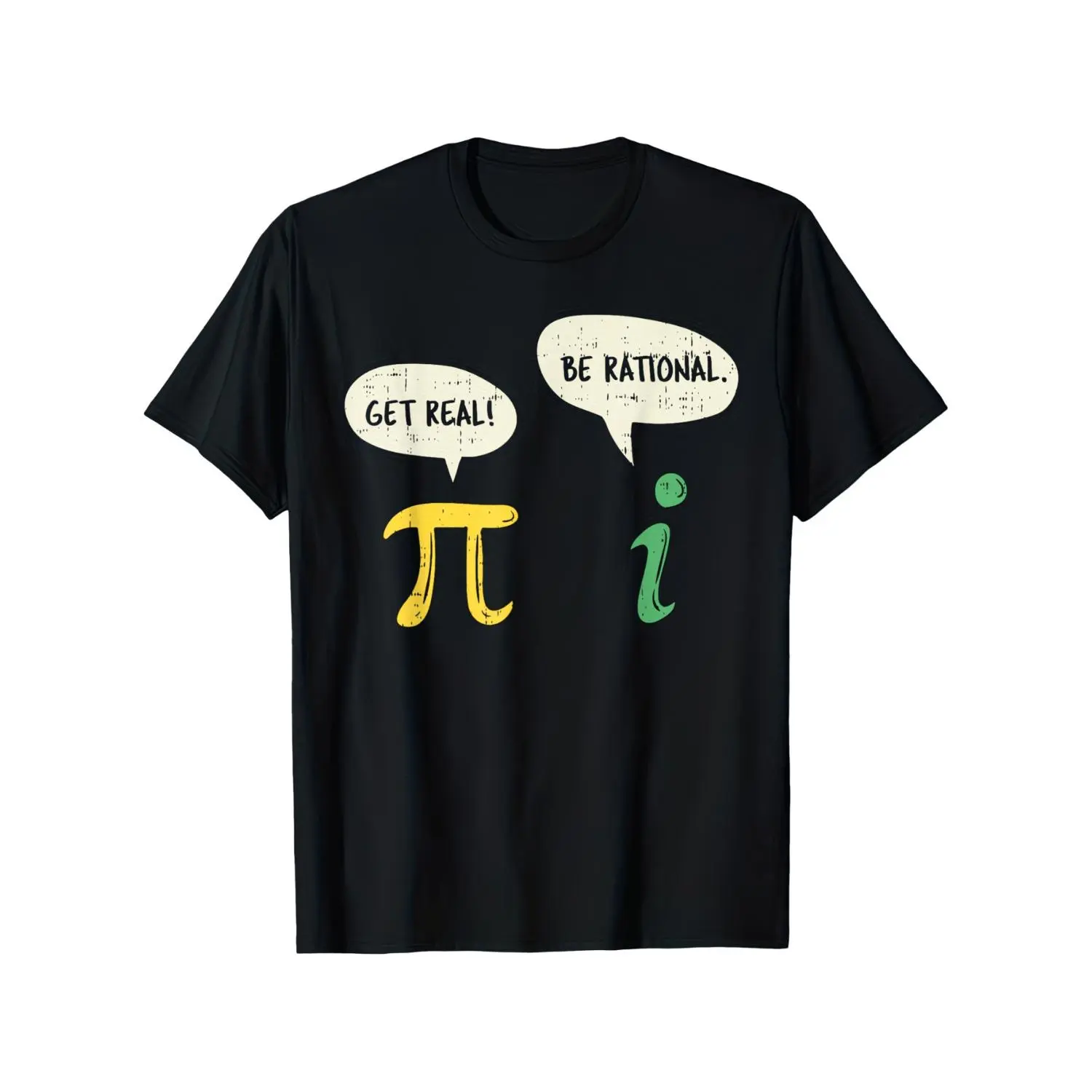 Funny Get Real Be Rational Cotton T-shirt Pi Math Teacher Geek Gift Unisex Four Seasons Casual Round Neck Short Sleeve Slightly Elastic
