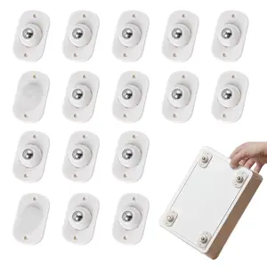 16 PCS Self-Adhesive Mini Casters, Household Appliance Rollers 360° Rotating Wanxiang Wheels Kitchen Appliance Rollers Sliders Countertop Mini Wivel Wheels