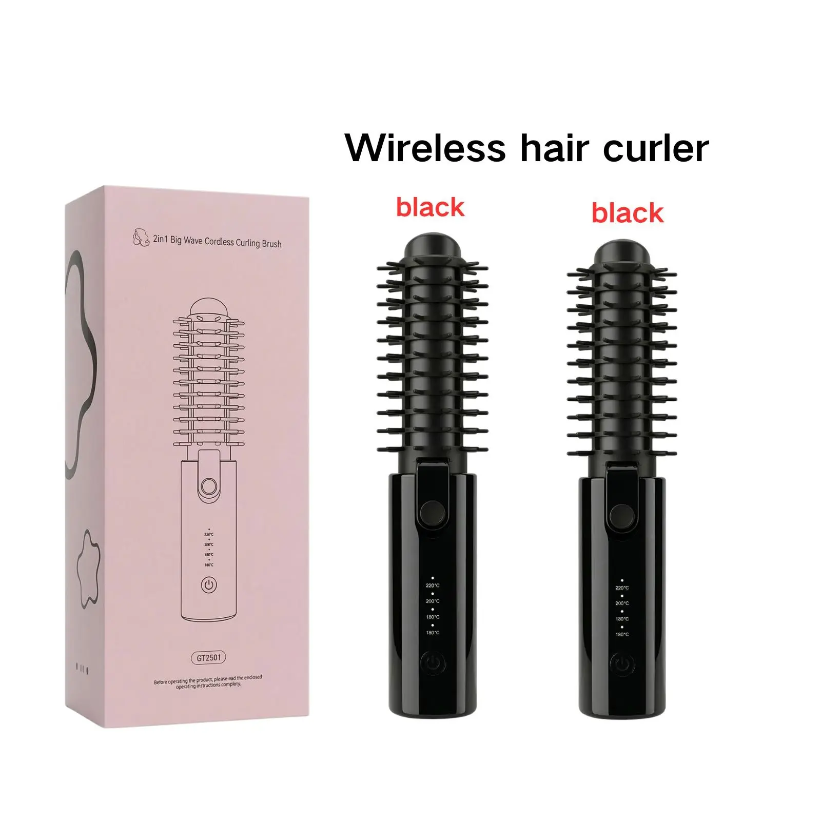 2-in-1 Wireless Hair Straightener & Curler Comb - Ceramic Anti-Burn Anti-Frizz Hot Brush for Daily Straightening, Bouncy Curls & Wavy Styling home, Curly Hair, Hair Styling